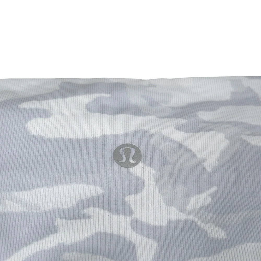 Lululemon Wunder Under Short 10 Camo Gray White Size 14 W7BO6S Athleisure Active - Picture 3 of 8